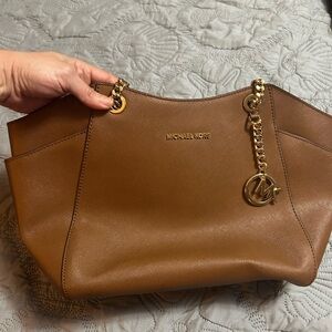 Michael Kors Tan Leather Shoulder Bag